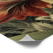 wilde rote Amaryllis-Blumen Poster (Ecke)