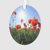 Wilde rote Mohnblumen Ornament (Vorderseite)
