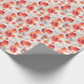 Wilde rote Pflaumen, Aquarellmuster Geschenkpapier (Ecke)