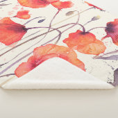 Wilde rote Pflaumen, Aquarellmuster Sherpadecke (3/4)