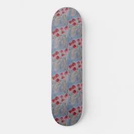 Wilde rote Poppies Skateboard