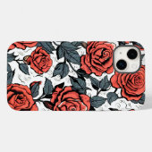 wilde rote Rosen Case-Mate iPhone Hülle (Rückseite (Horizontal))