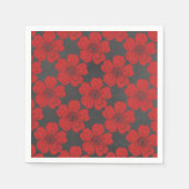 Wilde Rote Rosen Chalkboard Serviette (Vorderseite)