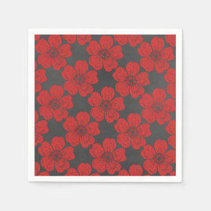 Wilde Rote Rosen Chalkboard Serviette