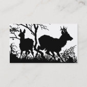 Wilde Rotwild in der Waldalten europäischen Art Visitenkarte (Rückseite)