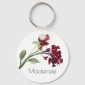 Wilde rustische Blume | Burnt Orange Floral Weddin Schlüsselanhänger (Vorderseite)