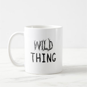 Wilde Sache mit Wurzel-Buchstaben Kaffeetasse