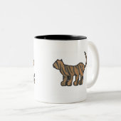 Wilde Sache-Tiger-Tasse Zweifarbige Tasse (VorderseiteRechts)