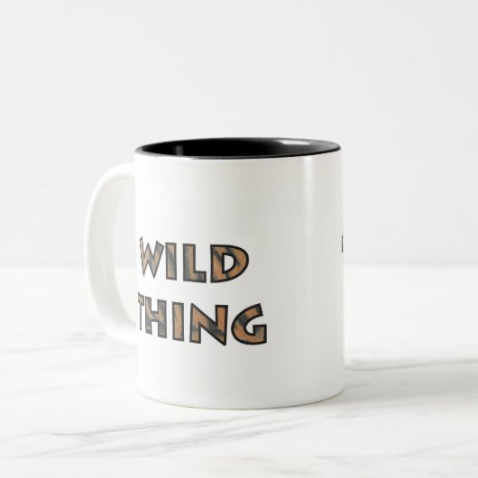 Wilde Sache-Tiger-Tasse Zweifarbige Tasse (Vorderseite Links)