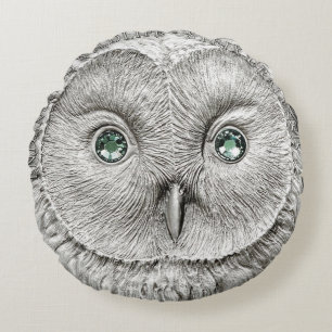 WILDE SACHEN: Silbernes Eule Décor Kissen