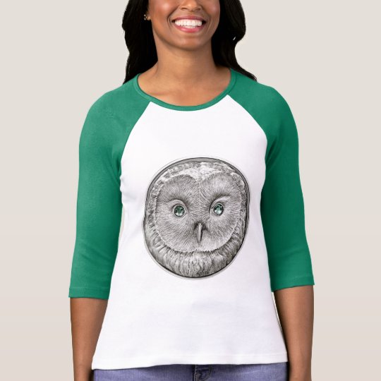 WILDE SACHEN: Ural Eule - T - Shirt des Raglan-3/4