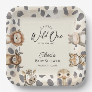 Wilde Safari-Baby-Party Pappteller