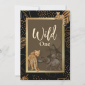 Wilde Safari-Leoparden, Einladung zum Geburtstag (Vorderseite)