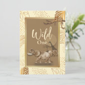 Wilde Safari-Leoparden, Einladung zum Geburtstag (Stehend Vorderseite)