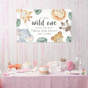 Wilde Safari-Tier Baby Shower-Dekoration Banner