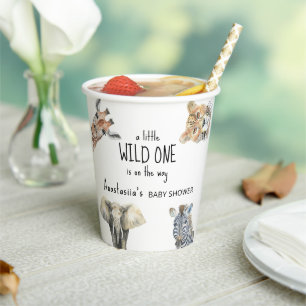 Wilde Safari-Tiere Baby-Party Pappbecher