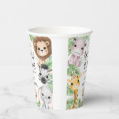 Wilde Safari-Tiere Baby Shower Geschlechtsneutral Pappbecher (Rechts)