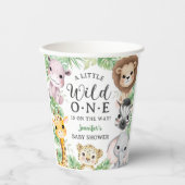 Wilde Safari-Tiere Baby Shower Geschlechtsneutral Pappbecher (Vorderseite)