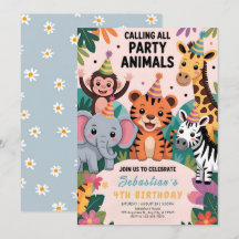 Wilde Safari-Tiere Geburtstag