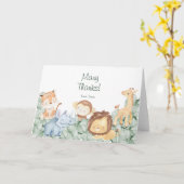 Wilde Safari-Tiere Geburtstag Karte (Gelbe Blume)