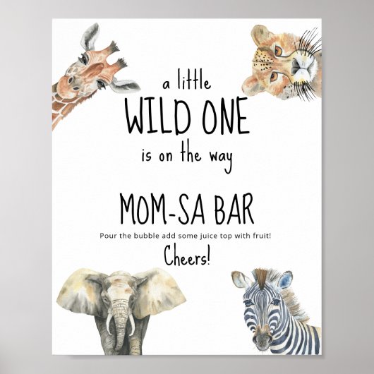 Wilde Safari-Tiere - Mama-osa-Bar Poster (Vorne)