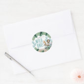 Wilde Safari zum 1. Geburtstag Runder Aufkleber (Umschlag)