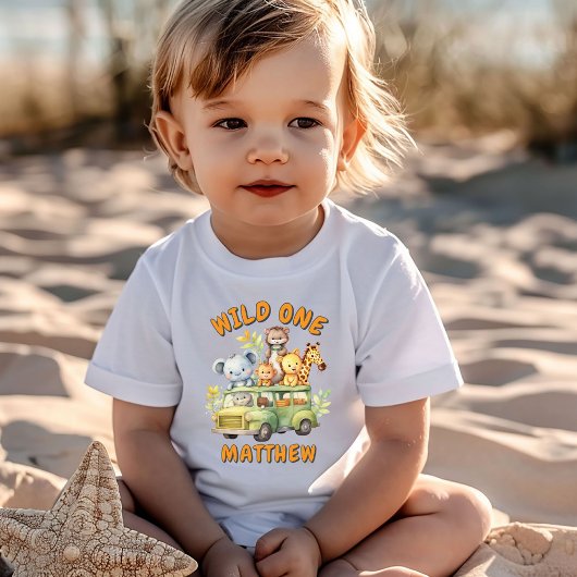 Wilde Safaritiere Jungen Geburtstag Kleinkind T-shirt