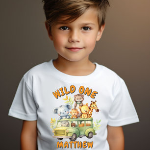 Wilde Safaritiere Jungen Geburtstag T-Shirt