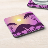Wilde Savanna Herd unter voller Sonne Untersetzer (Linke Seite)