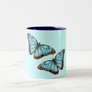 Wilde Schmetterlinge Zweifarbige Tasse