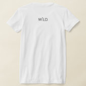 Wilde Schwarz-Weiß-Wildblumen Minimalistisch bleib T-Shirt (AblageHinten)