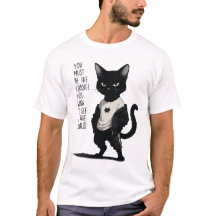 Wilde schwarze Katze - Zitat zur Veränderung - Ins