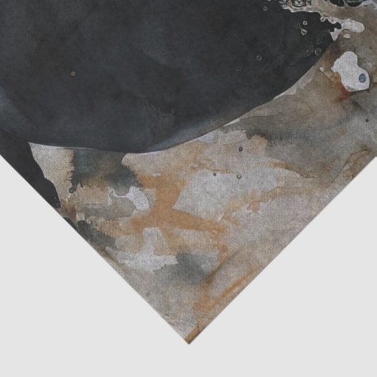 Wilde schwarze Pferde Decoupage Seidenpapier (Detail)