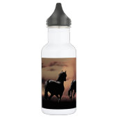 Wilde schwarze Schönheitspferde Trinkflasche (Links)