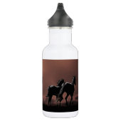 Wilde schwarze Schönheitspferde Trinkflasche (Rechts)