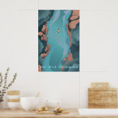 Wilde Schwimmbäder Reiseplakat Poster (Küche)