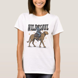 WILDE SEELE Cowgirl reitet Gepard Vintage-Design T-Shirt
