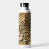 Wilde Sepia-Leopard-Wasserflasche Trinkflasche (Links)
