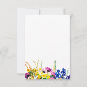 Wilde Sommer Blume danke Karte (Rückseite)