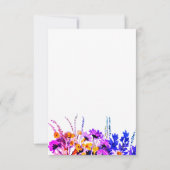 Wilde Sommer Blume danke Karte (Rückseite)