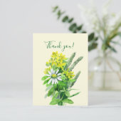 Wilde Sommer Blume danke Karte (Stehend Vorderseite)