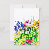 Wilde Sommer-Blume Glücklich Geburtstagskarte Dankeskarte (Rückseite)
