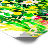 Wilde Sommer-Blume im Feldposter Poster (Ecke)