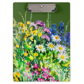 Wilde Sommer-Blume Klemmbrett (Vorderseite)
