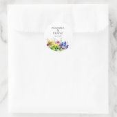 Wilde Sommer-Blume Runder Aufkleber (Tasche)
