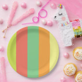 Wilde Sommer-Streifen Pappteller (Party)