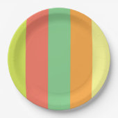 Wilde Sommer-Streifen Pappteller (Vorderseite)