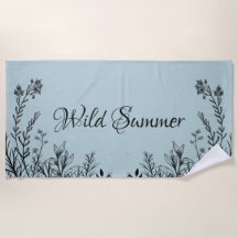 Wilde Sommer-Wildblume Doodles
