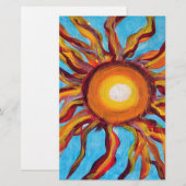 Wilde Sonne Briefpapier (Vorne/Hinten)