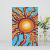 Wilde Sonne Briefpapier (Stehend Vorderseite)